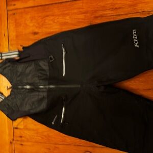 New women’s Klim snow pants black bibs